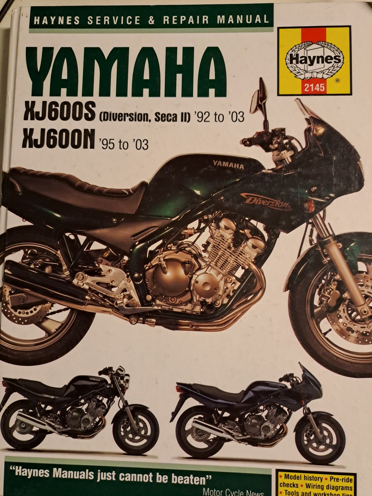 Yamaha XJ 600 Diversion værkstedshåndbog