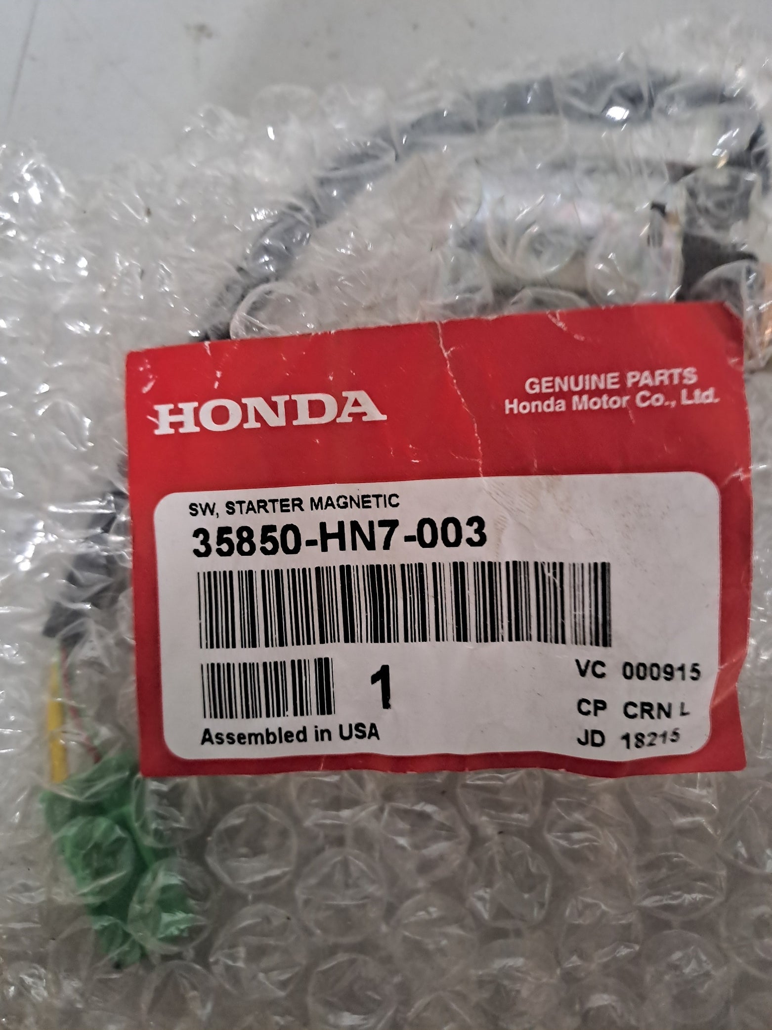 Startrelæ til Honda
