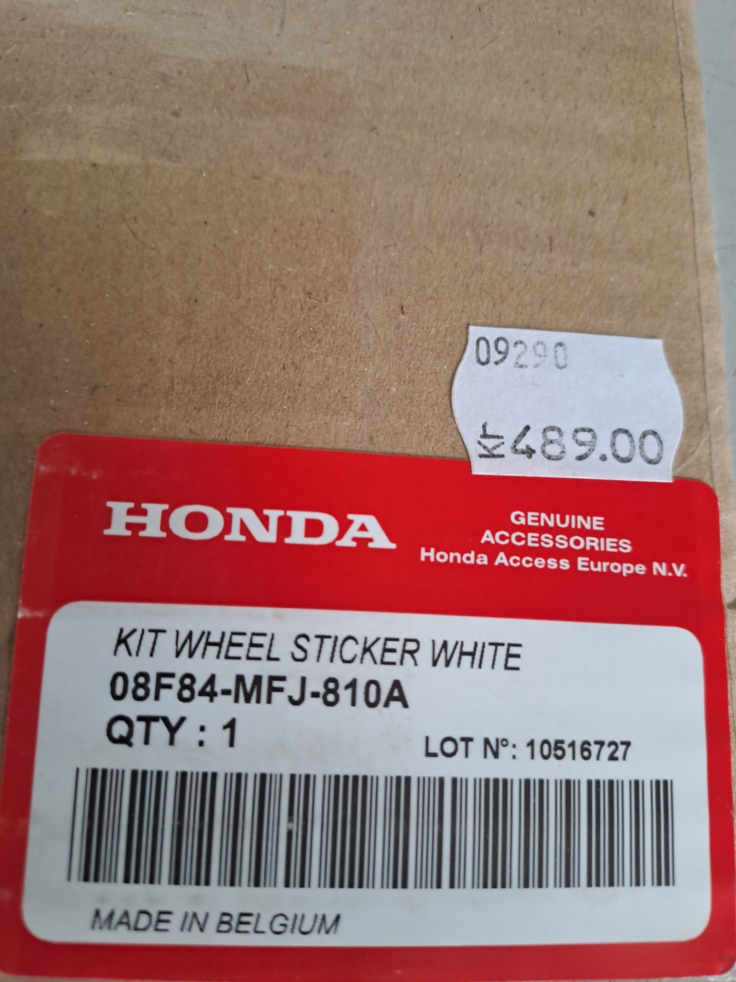 Hvide hlulstriber original Honda