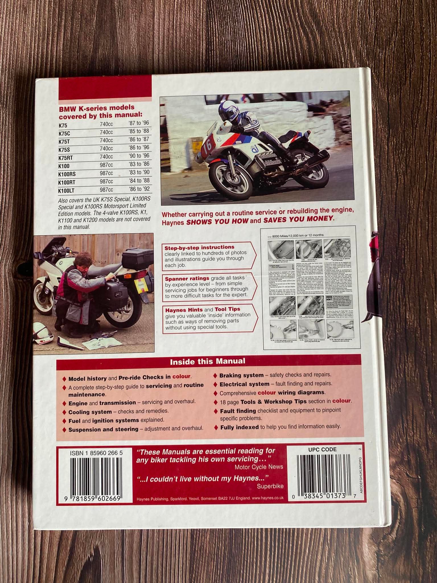 BMW K100 83'-92' & K75 85'-96'Manual