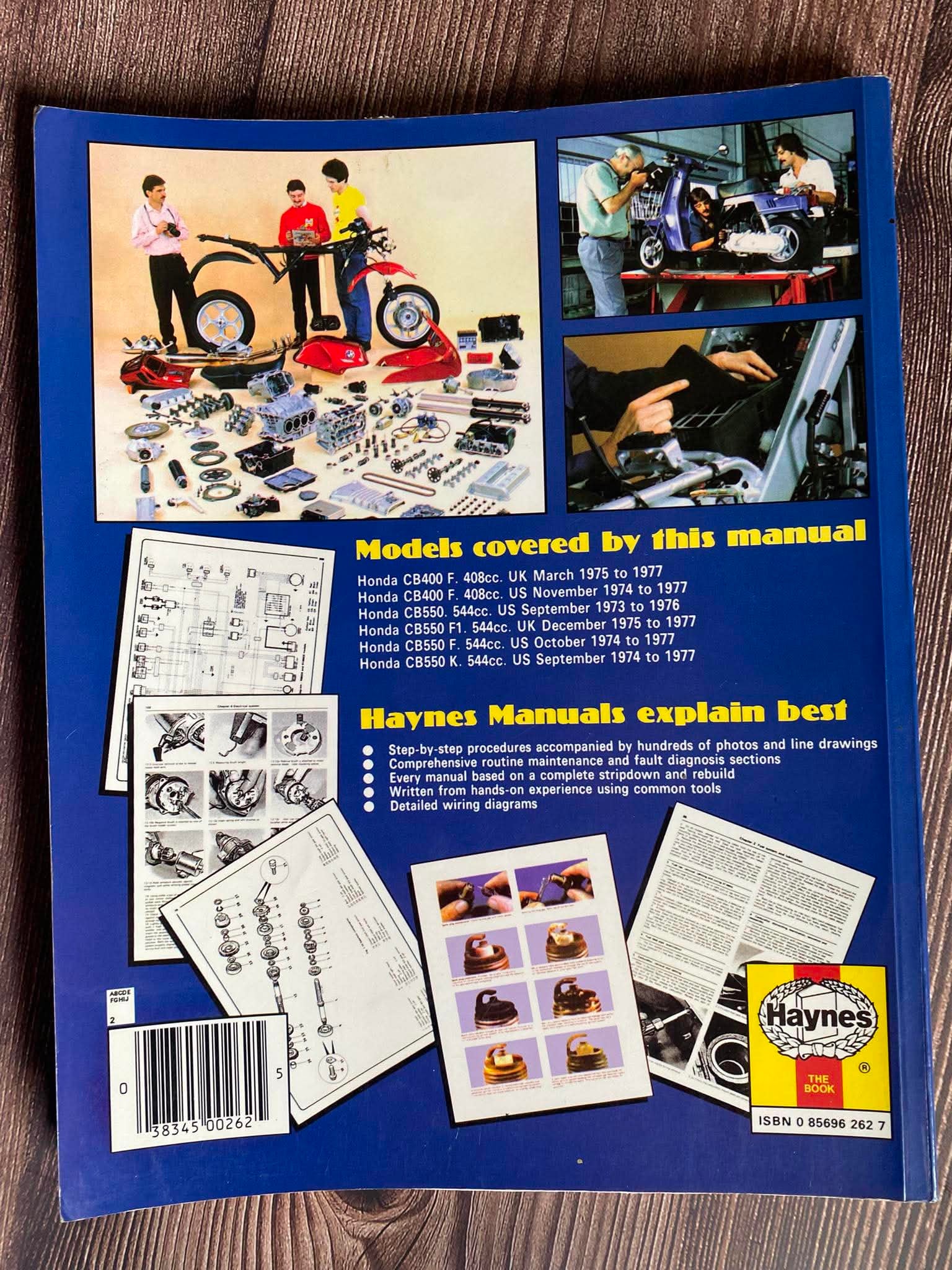 Honda CB400 & CB550 Workshop Manual
