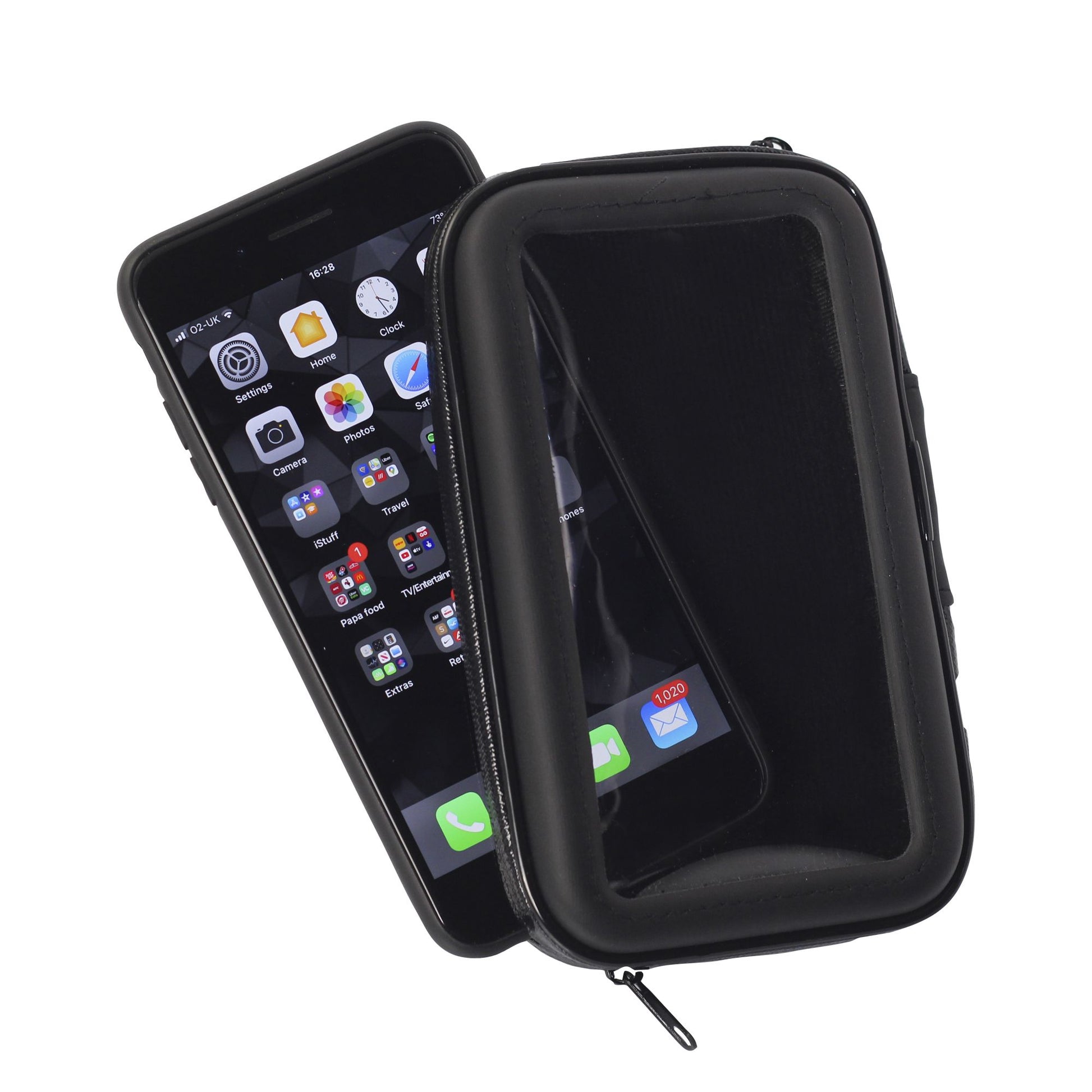 Spejlmonteret smartphone holder
