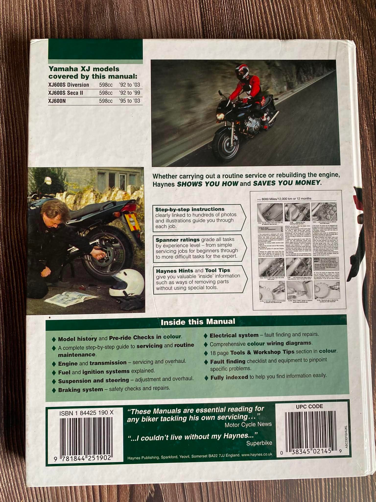 Yamaha XJ600S 92'-03' & XJ600N 95'-03' Manual